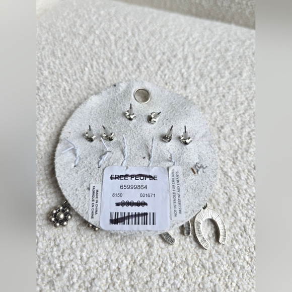 NWT!! Free People, These Boots Are Made For Walking Earring Set, Silver- New! - Picture 6 of 6